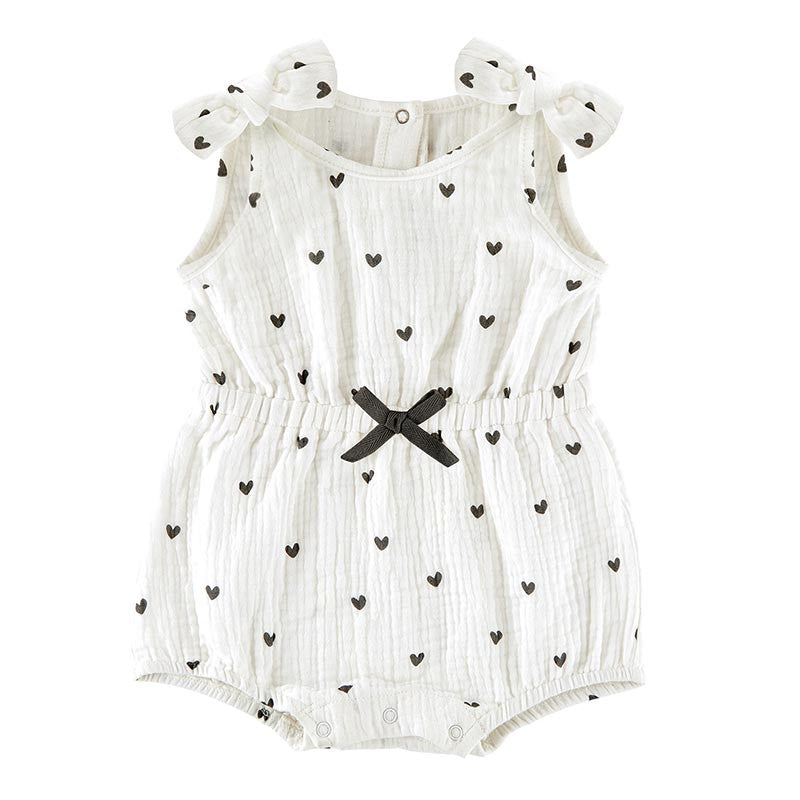 Cinch Waist Romper - Hearts
