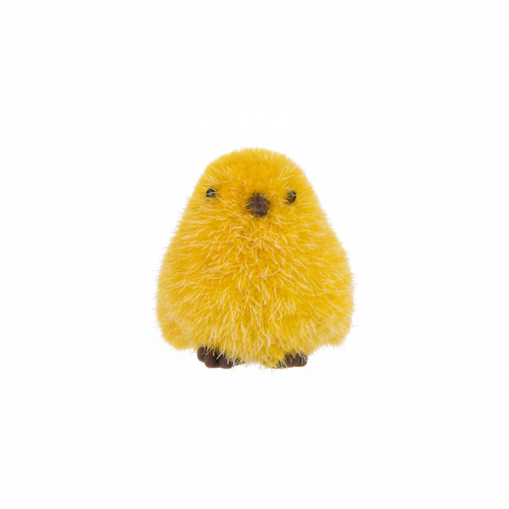 Fuzzy Little Bird Figurines
