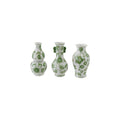 Hand-Painted Stoneware Vase with Floral Design