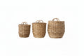 Hand-Woven Rattan Baskets with Handles