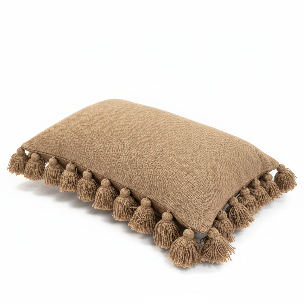 Brown Tassel Pillow