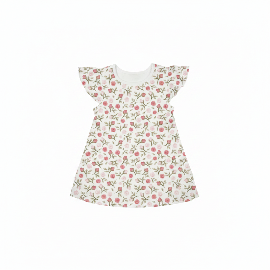 Pink Floral T-Shirt Dress