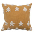 STONEWAHSED COTTON PILLOW W/ TUFFED DESIGN