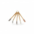 Silicone & Beech Wood Mini Kitchen Utensils Neutrals, Set of 5