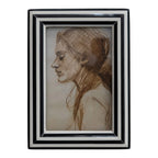 Striped Photo Frame, Black & White